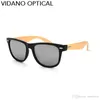 Vidano Optical 2017 Новое прибытие подлинное бамбуковые солнцезащитные очки подлинная рука дерева, отполированная для мужчин и женщин Классическая квадратная мода SVK RAIES BAN