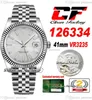Clean CF Date 41mm 126334 VR3235 Automatic Mens Watch Sivler Dial Stick Markers 904L JubileeSteel Bracelet Same Serial Card Super Edition Watches Puretime F6