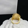 Designer Open Blue Gold Rings Men Womens Fashion Sapphire Ring lyxiga smycken Parringar Personlighet Finger Ring 2207081D
