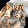 Sweats à capuche pour femmes Sweatshirts Hiphop Lettre Broderie Sweat Femmes Automne Harajuku Zip Up Casual Lâche Sweat À Capuche Rétro À Manches Longues Veste À Capuche Y2K Vêtements 230206