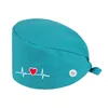 Fashion Floral Surgical Cap Baotou Caps Flower Print Pharmacy Pet Shop Women Doctors Nurse Doctor Hat