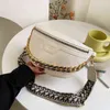 Diamond Lattice PU Leather Waist Bags For Women Luxury Thick Chain Fanny Packs Female Pack Wide Strap Crossbody Belt Bag 220527