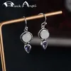 Dangle Lustre ANGEL 925 Sterling Silver Moonstone Gemstone Drop Boucles D'oreilles Pour Les Femmes Améthyste Fine Jewelry WholesaleDangle