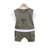 Summer Children Girls Fashion Clothing Baby Boys Cotton T Shirt Shorts 2Pcs sets Kid Infant Clothes Toddler Casual Tracksuit 220620