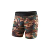 Mens Sports Lengthened Camouflage Cotton Boxer Underwear Men's Running Anti-wear Leg Capris Quarter Size Plus