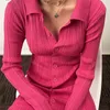 полосатое карандашное платье