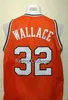 Sjzl98 Maglia da basket da uomo 32 Ben Wallace Virginia Union University College Personalizzata con qualsiasi numero e nome Maglie ricamate