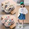 2021 Autumn Children Fashion Star Casual Shoes Of Girls Boys Sneakers Kids Air Mesh Breathable Soft Sport Shoes 2-6-12 Years Old G220517