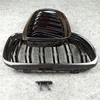 1 Pair Car Gloss Black Hood Kidney Grille Grill Double Slat Line Front Bumper Grill For BMW 3 Series 200820119924771