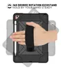 Hand Shoulder Strap Case For iPad 9.7 Inch 5th/6th Generation Heavy Duty Robot Armor Kickstand Shockproof Shell With Pencil Holder (C)