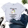 Sommar kvinnor T-shirt Kortärmad 100% bomull Unicorn Letter Print Fashion Female Casual T-shirt Dam Regular O-Neck Tees Toppar 220408