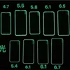 Lichtgevend fluorescerend anti-vallende schermbeschermer beschermend glas voor iPhone 12 11 pro Max airbag gehard glas