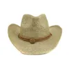 Sun hatt för män och kvinnor sommar hattar personifierad västerländsk cowboy halm hatt strand hatt ha18 220407