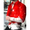 Fashion Men Shirts Turndown Collar Buttoned Shirt Casual Designer Gradient Print Long Sleeve Tops Mens Clothing Prom Cardigan 220805