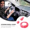 Fundas para volante, juego de fundas de 3 uds, antideslizantes, equipo de lana antidesprendimiento, decoración de coche, freno de mano para otoño