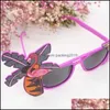 Autres fournitures de fête de fête maison jardin été oiseau lunettes de soleil hawaïen Tropical Cocktail Ha ballon de plage verres à bière robe lunettes décor