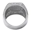Модные хип -хоп украшения Большой 18K Золото, наполненное Pave Mirco CZ Diamond Gemstones Женщины свадебная вечеринка кольцо пальцы подарки