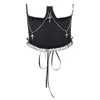 Belts Elegant Waist Trainer Women Corset Cincher Body Shaper Girdle Streetwear Decorations With Dangle Cross ChainBelts