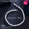 Łańcuch linku Proa Piękny błyszczący biały CZ CZ Cute Love Heart Design Bracelets for Girlfriend Birthday Party Biżuter