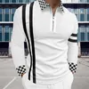 Мужская половая рубашка мужская рубашка хаки без воротничков с длинным рукавом датчика на молнии Harajuku Мужская уличная одежда роскошная мода S-3xlmen
