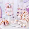 그라디언트 컵케익 라이너 케이크 베이킹 컵 그리스 방지 종이 머핀 포장지 파티 결혼식을위한 디저트 홀더 JJLE13567