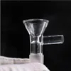 14mm Erkek Cam Kase Parça Dab Rig Nargile Yanan Su Borusu Huni Sigara Bong Kaseler Kalın Pyrex Kolu