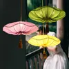 Pendant Lamps Room Decoration Chinese Cloth Chandelier 2022 Year Bedroom Living Dining Retro Lily LampPendant