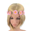 Girasoli bohémien Fiori margherita Fascia per capelli da donna Fascia per capelli per ragazze Festa in spiaggia Copricapo floreale Accessori per capelli morbidi da donna