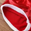 Christmas Mens Gay Underwear Santa Claus Tight Boxer Shorts Faux Leather Printed Belt Pattern Cosplay Come Sissy Underwear G220419