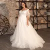 Grande taille gland Cap manches robes De mariée col transparent princesse plage robe De mariée dentelle Appliques une ligne Vestido De Novia