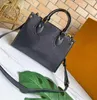 Women Luxurys Designers Handbags M45779 Ladies Tote Shopping Bags Handbag Fashion Onthego PM Classic Letter Purse