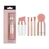 5in1 pinceaux de maquillage ensemble multifonctionnel portable fond de teint poudre libre blush fard à paupières sourcil pinceau à lèvres ensembles de bouffées de poudre outil de maquillage ZL1251