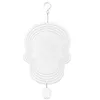 Sublimazione Blank Skull Spinning Wind Chime Favore di partito Decorazione di Halloween fai-da-te Ciondolo Trasferimento di calore Ornamento per la casa