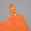 オレンジ色の女性レディボディーコン包帯ドレスワンピース夏の滑走路ショーセクシーなオープンバックドレスDH788316