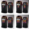 농구 유니폼 데빈 부커 DeAndre Ayton Chris Paul Mikal Bridges 2022-23 New Season Men Youth City Jerseys in Stock Black