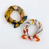 100% pur écharpe de soie féminine coiffure de cou bandana bandana square petit bandeau hijab imprimer poncho foulard 220516