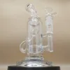 9 In Duidelijke Recycler Glas Bong Hookah Water Pijpen Tabak Roken Bubbler 14mm Bowl