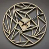 Relojes de pared Reloj de mesa con forma de reloj de metal con características brillantes Mecanismo silencioso Arte en el LogoWallWall