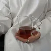 マグカップカプチーノラテラテのためのクリアコーヒーマグクリエイティブミルクジュースティーガラスカップ熱耐性バーベキューピクニックビールカクテルワインタンブルーマグ