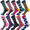 Men039s Socks 10 Parspack Crew Funny Happy Men Christmas Rhombus Kolorowa kominana bawełniana swoboda moda jesień Wielka rozmiar 7665134