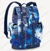 حقيبة ظهر M21104 M20554 كريستوفر X رجالي M59662 Starry Sky Blue Designer Backpack Wallet Eclipse Reverse سعة كبيرة حقيبة سفر حقيبة قماش جلد