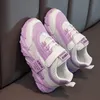 Bahar Çocuk Spor ayakkabılar PU kızlar Sıradan örgü sağlam pembe çocuklar beyaz kanca döngü çocuklar kaymaz spor ayakkabı moda 220516