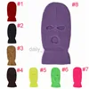 Full ansiktsskidskidmask tre 3 hål balaclava stickad hatt armé taktisk cs vinter cykling mössa hattar halsduk unisex varma masker vtmt1078006