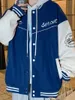 Heren Jackets Autumn Winter Baseball Men's Uniform Street Vintage Paren geborduurde Casual jas losse reflecterende stikingsjackers's