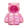 Hot Autumn Winter Hooded Children Down Jackets For Girls Candy Color Warm Kids Down Jackets For Boys 1-5 years Outerwear Clothing J220718