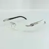 montures de lunettes de soleil buffs diamants moyens 3524012 avec cornes de buffle hybrides naturelles et lentille de 56 mm