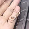 Europe America Fashion Style Women Lady Brass 18K Plated Gold Necklace With Full Diamond Leopard Panther Pendant 3 Color2584042