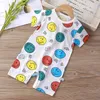 Geboren baby onesie zomer korte mouw infantil bodysuits baby jongens en meisjes kleding katoen cartoon jumpsuit 220707