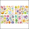 Other Festive Party Supplies 9 Sheets/Set Easter Egg Bunny Kawaii Diy S Dhevz