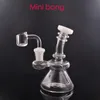 I più nuovi narghilè in vetro per olio d'acqua dab Bong Colorful Heady Mini Small Bubbler Beaker riciclano bong con chiodo al quarzo